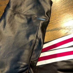 KORAL shiny bronze leggings w stripe